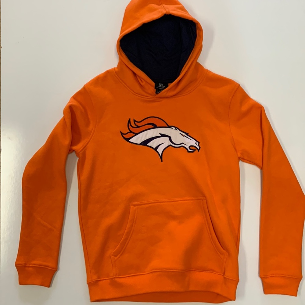 Denver Broncos hoodie. NFL gear. Youth Large. Used